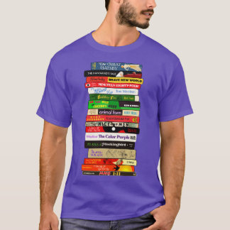 Klassieke boekenstapel t-shirt