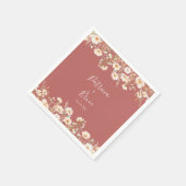 Klassieke Boho Blush Wildflower bruiloft servet (Hoek)