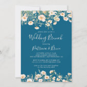 Klassieke Boho Blush Wildflower Wedding Brunch Kaart (Voorkant)