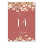 Klassieke Boho Blush Wildflower Wedding Kaart (Voorkant)