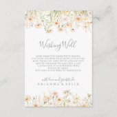 Klassieke Boho Blush Wildflower Wedding Wishing We Informatiekaartje (Voorkant)