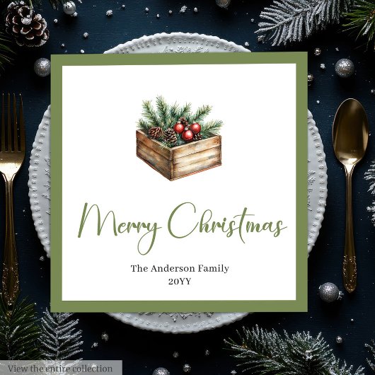 Klassieke Boho Scandinavische Kerstboom Tafel  Servet