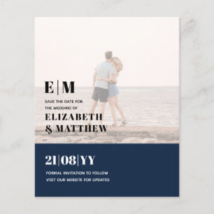 Klassieke BOLD FOTO-OVERLADING Sparen de Dates-BEG Flyer