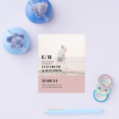 Klassieke BOLD FOTO OVERLAY Save the Dates BUDGET Flyer (Enkel)