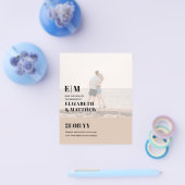 Klassieke BOLD FOTO OVERLAY Save the Dates BUDGET Flyer (Enkel)