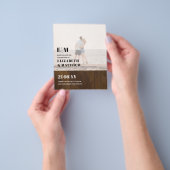 Klassieke BOLD FOTO OVERLAY Save the Dates BUDGET Flyer (Hand)