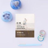 Klassieke BOLD FOTO OVERLAY Save the Dates BUDGET Flyer (Enkel)