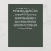 Klassieke BOLD FOTO OVERLAY Save the Dates BUDGET Flyer (Achterkant)