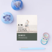 Klassieke BOLD FOTO OVERLAY Save the Dates BUDGET Flyer (Enkel)