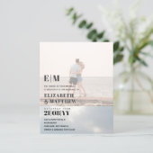 Klassieke BOLD FOTO OVERLAY Wedding Invite BUDGET (Staand voorkant)