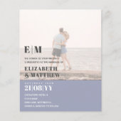 Klassieke BOLD FOTO OVERLAY Wedding Invite BUDGET (Voorkant)