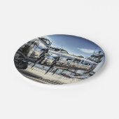 Klassieke bommenwerper b-17 papieren bordje (Gekanteld)