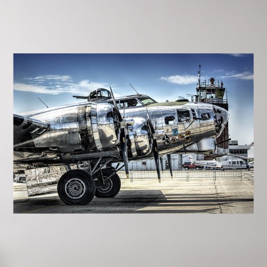 Klassieke bommenwerper b-17 poster (Voorkant)