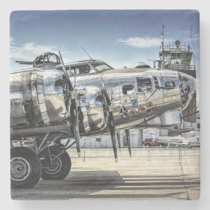 Klassieke bommenwerper b-17 stenen onderzetter