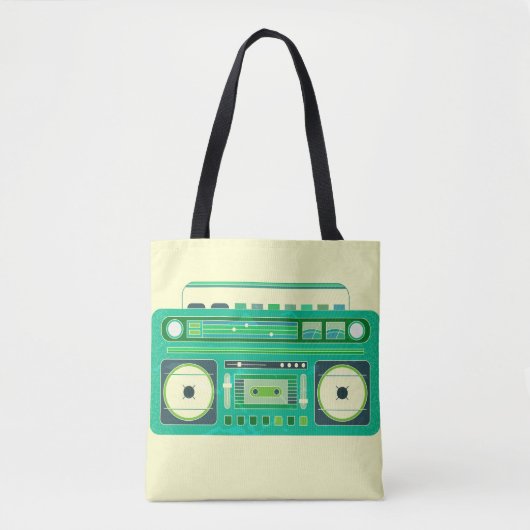 Klassieke Boom Box Vintage Afbeelding Draagtas (Voorkant)