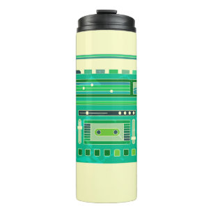 Klassieke Boom Box Vintage Afbeelding Thermosbeker