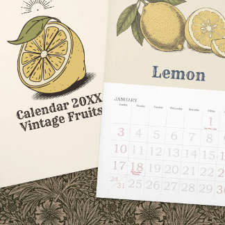 Klassieke Boomgaard Vruchten Kalender