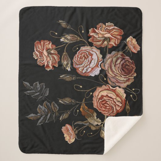 Klassieke borduurvormige knoppen van het patroon sherpa deken (Voorkant)