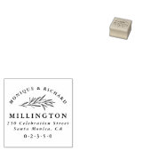 Klassieke Botanische Bruiloft Formele Retouradres Rubberstempel (Gestempeld)