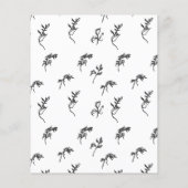 klassieke botanische florale monogram crest Budget Flyer (Achterkant)