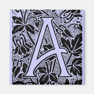 Klassieke Botanische Letter A Monogram Arts & Craf Magneet