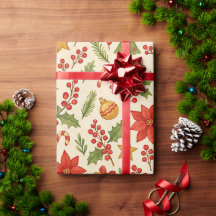 Klassieke Botanische Poinsettia Floral Art Pattern