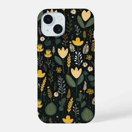 Klassieke Botanische Telefoonhoes iPhone 15 Hoesje (Achterkant)