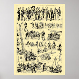 Klassieke brandweerkunst poster