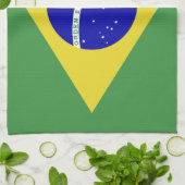 Klassieke Braziliaanse vlag Theedoek (Gevouwen)