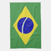 Klassieke Braziliaanse vlag Theedoek (Verticaal)