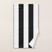 Klassieke breedband, zwart-wit bad handdoek (Handdoek)