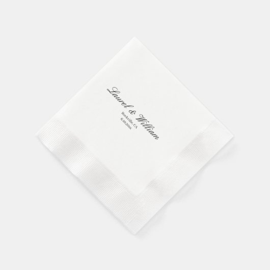 Klassieke bride en bruinbruiloft Napkins Servet (Hoek)