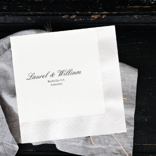 Klassieke bride en bruinbruiloft Napkins Servet