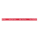 Klassieke Bright Red and White Script Text Sjabloo Lint (Voorkant)