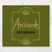 Klassieke Britse Novelty Gift Sparkling Wijnetiket (Enkel label)