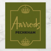 Klassieke Britse Novelty Gift Wijn Etiket (Enkel label)