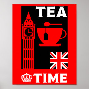 Klassieke Britse thea Drinkers Poster