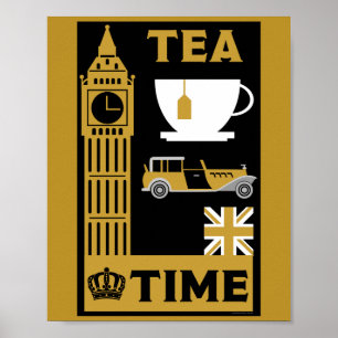 Klassieke Britse thea Drinkers Poster