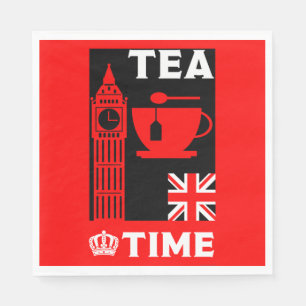 Klassieke Britse thea Drinkers Servet