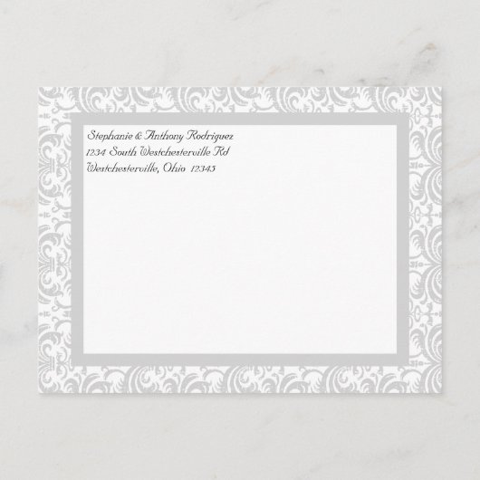 Klassieke bruiloft Bewaar de datum Aankondigingskaart (Achterkant)