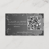 Klassieke Bruiloft Donker Zilveren Bruiloft Websit Informatiekaartje (Achterkant)