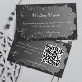 Klassieke Bruiloft Donker Zilveren Bruiloft Websit Informatiekaartje