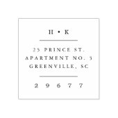 Klassieke bruiloft Monogram Retouradres Rubberstempel (Afrduk)