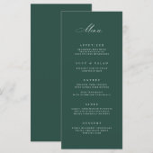 Klassieke bruiloft receptie feest maaltijd menu Ka (Voorkant / Achterkant)