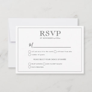 Klassieke bruiloft RSVP Stijlvol Aankondiging