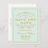 KLASSIEKE BRUILOFT | SLA DE DATUM VAN AANKONDIGING (Voorkant / Achterkant)