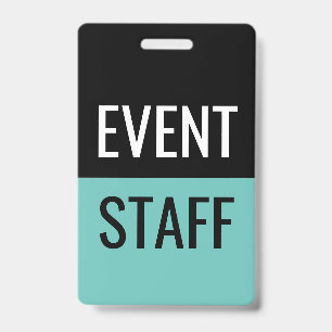 Klassieke budget eventpersoneel badges