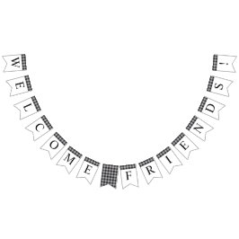 Klassieke Buffalo Plays Black White Event Welkom Vlaggetjes