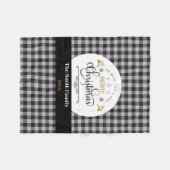 Klassieke Buffalo Pset Check Merry Kerstry Fleece Deken (Voorkant (Horizontaal))