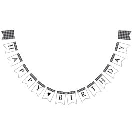 Klassieke buffelplaat zwart-wit-dag vlaggetjes